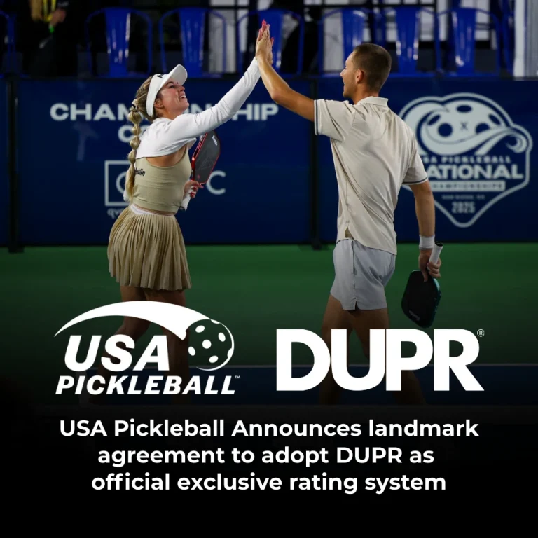 DUPR Now Official Rating System of USA Pickleball